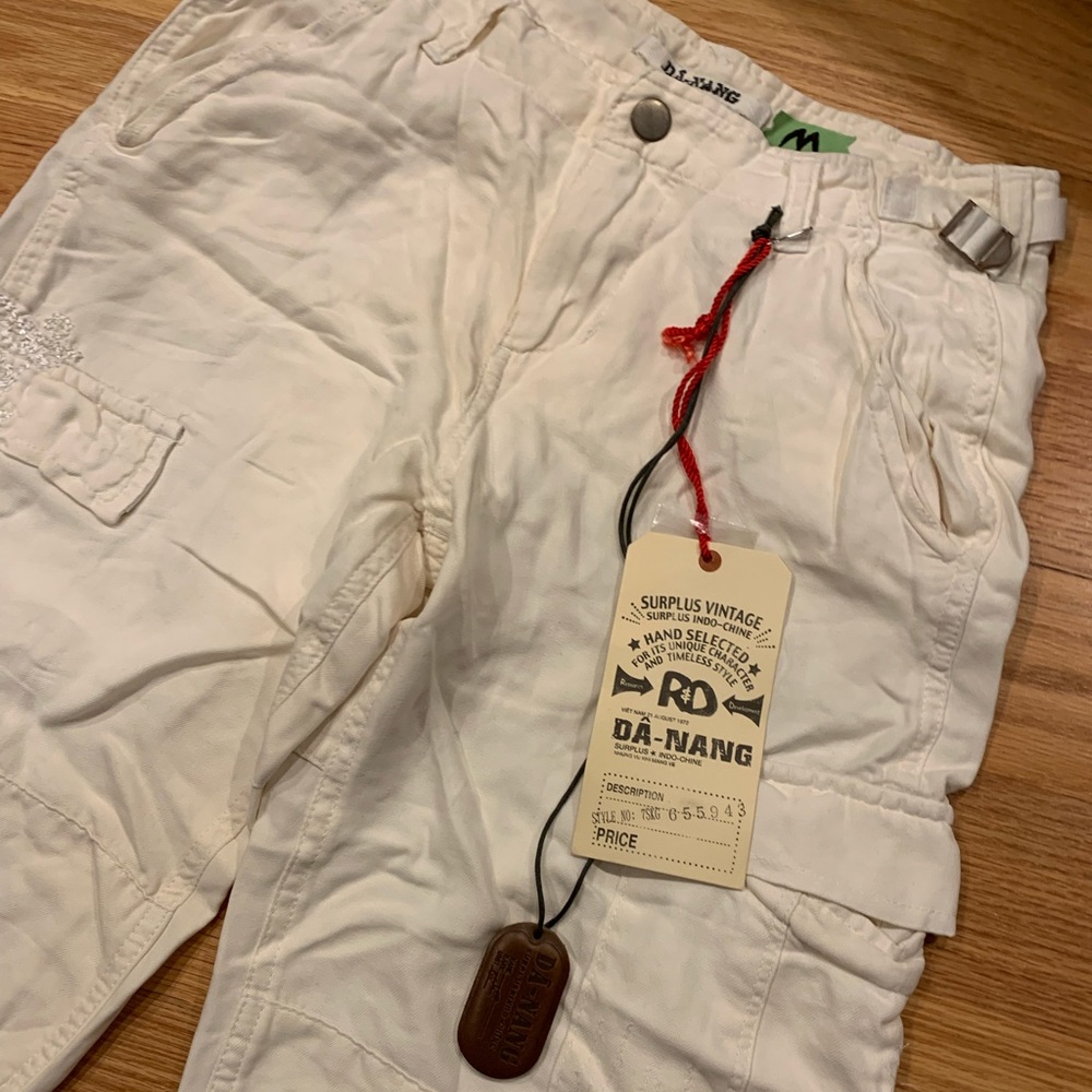 Da-Nang Cargo Pants NWOT - size 12 -  100% silk